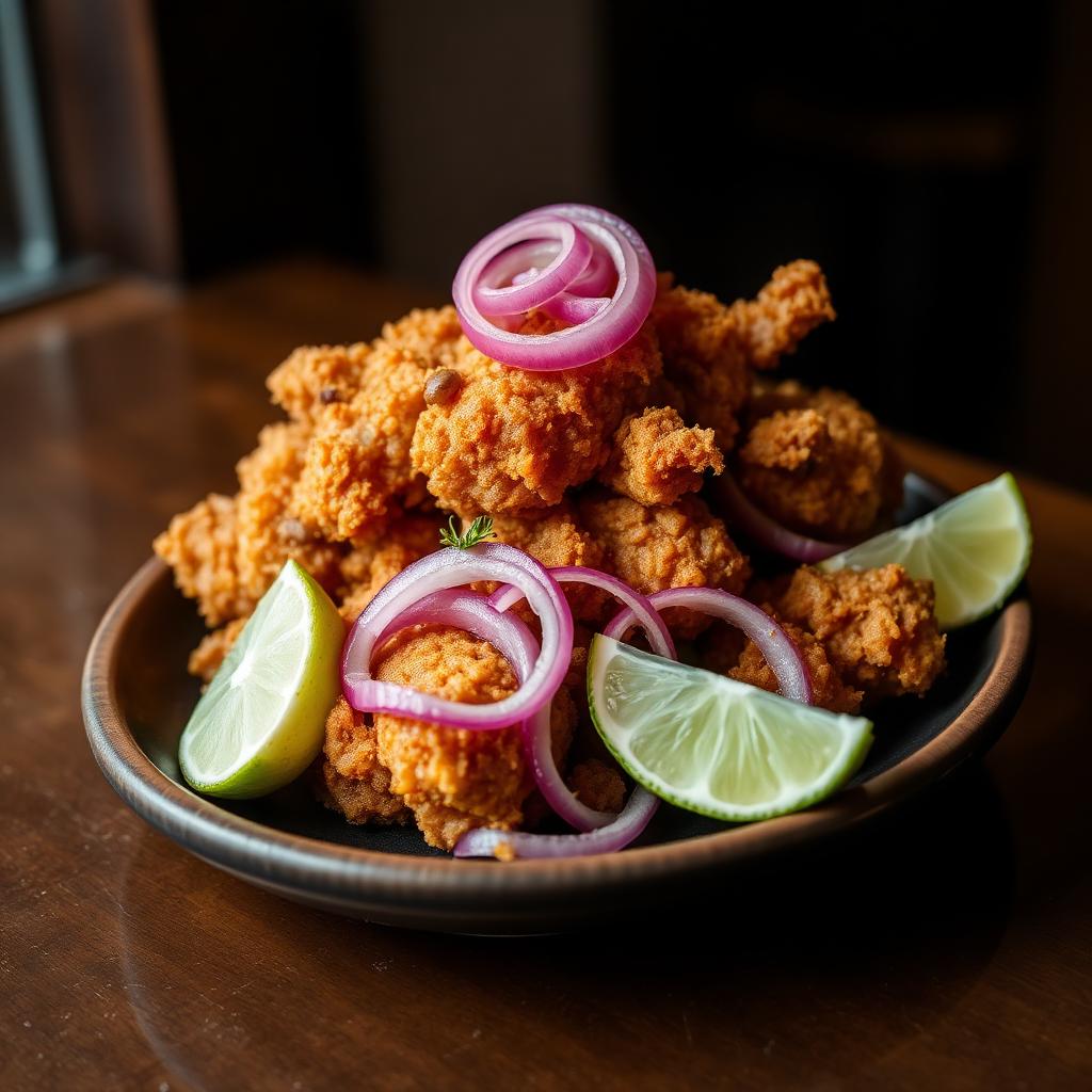 Chicharrón – Crispy pork, lime at YC Ribs Saddle Brook NJ